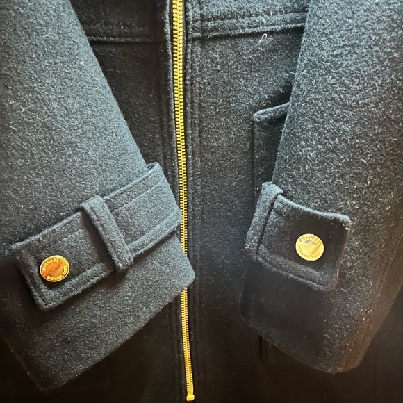 MICHAEL KORS BLACK WOOL BLEND COAT - Picture 4 of 5